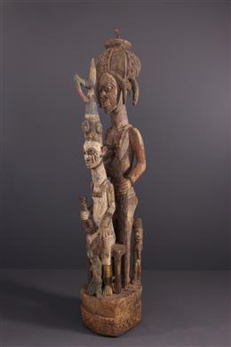 Escultura monumental Policromia Yoruba
