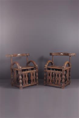 Arte tribal - Par de cadeiras Malinke/Toma da Guiné