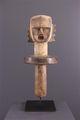 Arte tribal - Cobertura de relicário cefalomórfico ambete