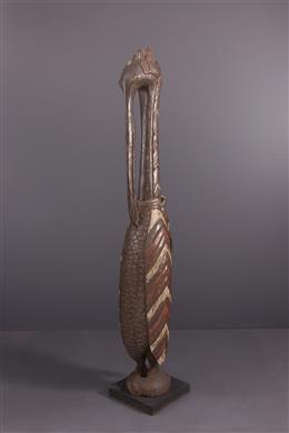 Arte tribal - Figura de Senoufo policromado ou de chifre de Baga